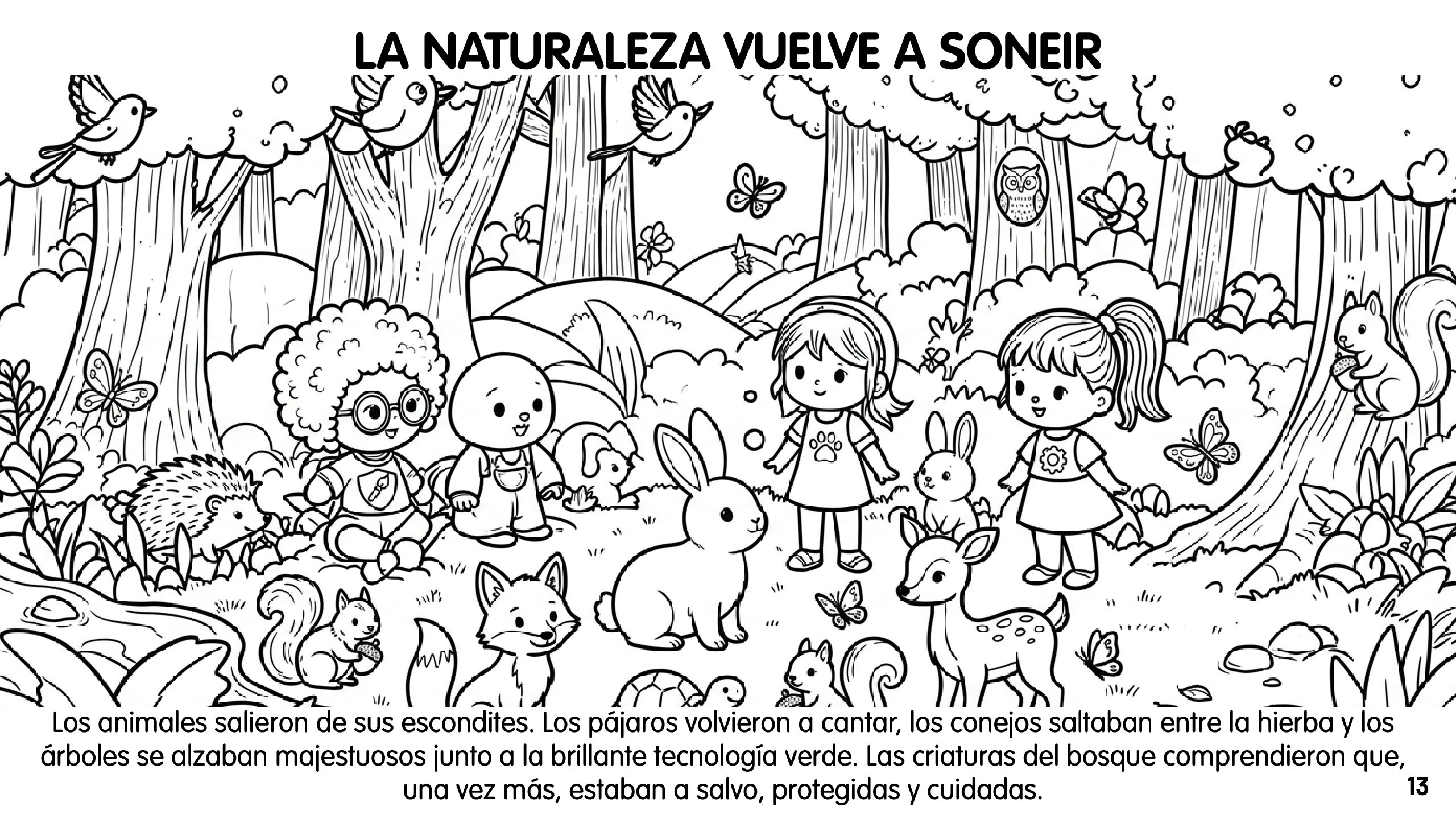 ESPAÑOL LIBRO 2 - Humanpace Girls - Libro de cuentos para colorear - Rayo Azul - Imagen 4