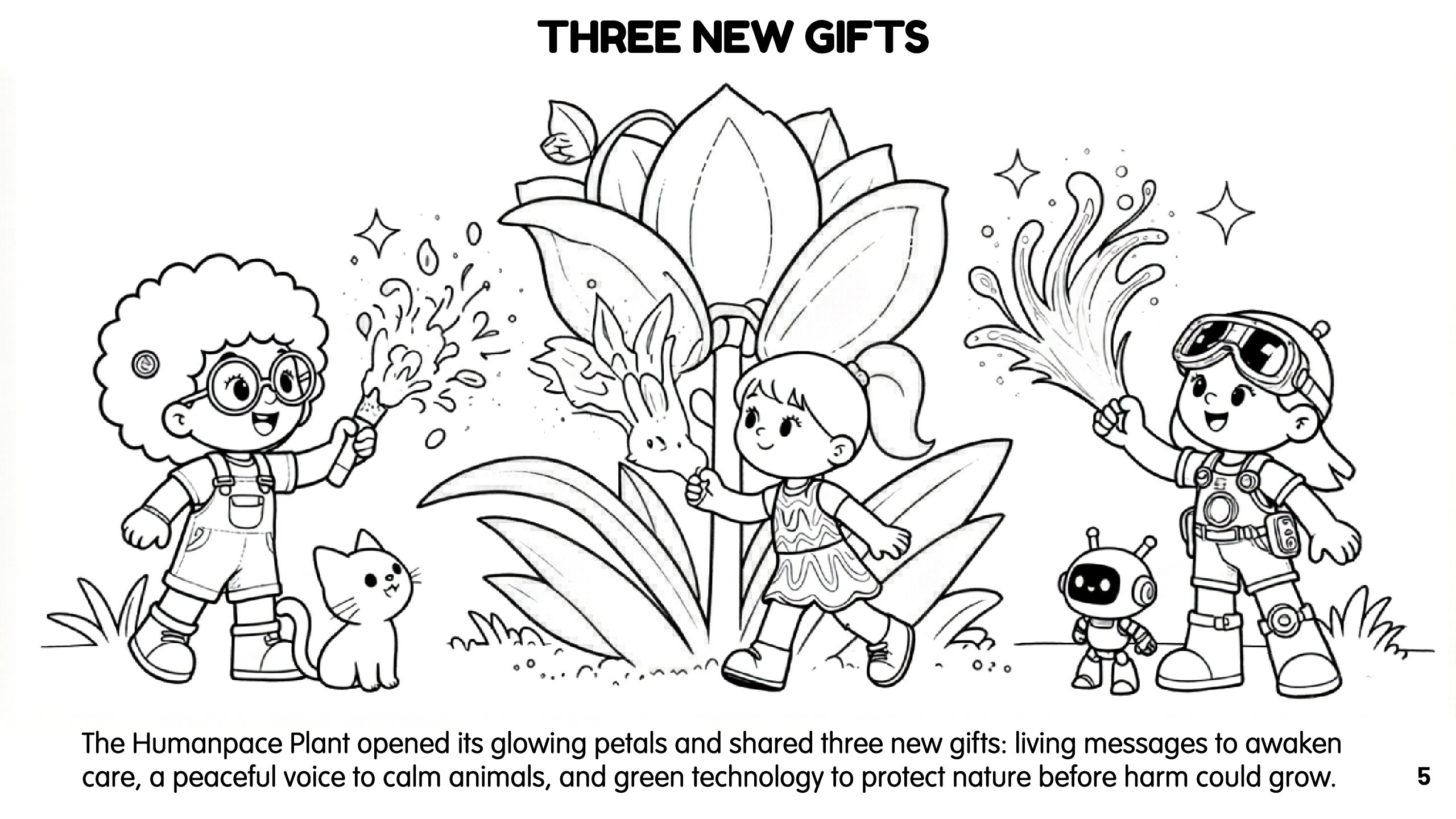 ENGLISH BOOK 2 - Humanpace Girls - Coloring Storybook - Blue Ray - Imagen 2