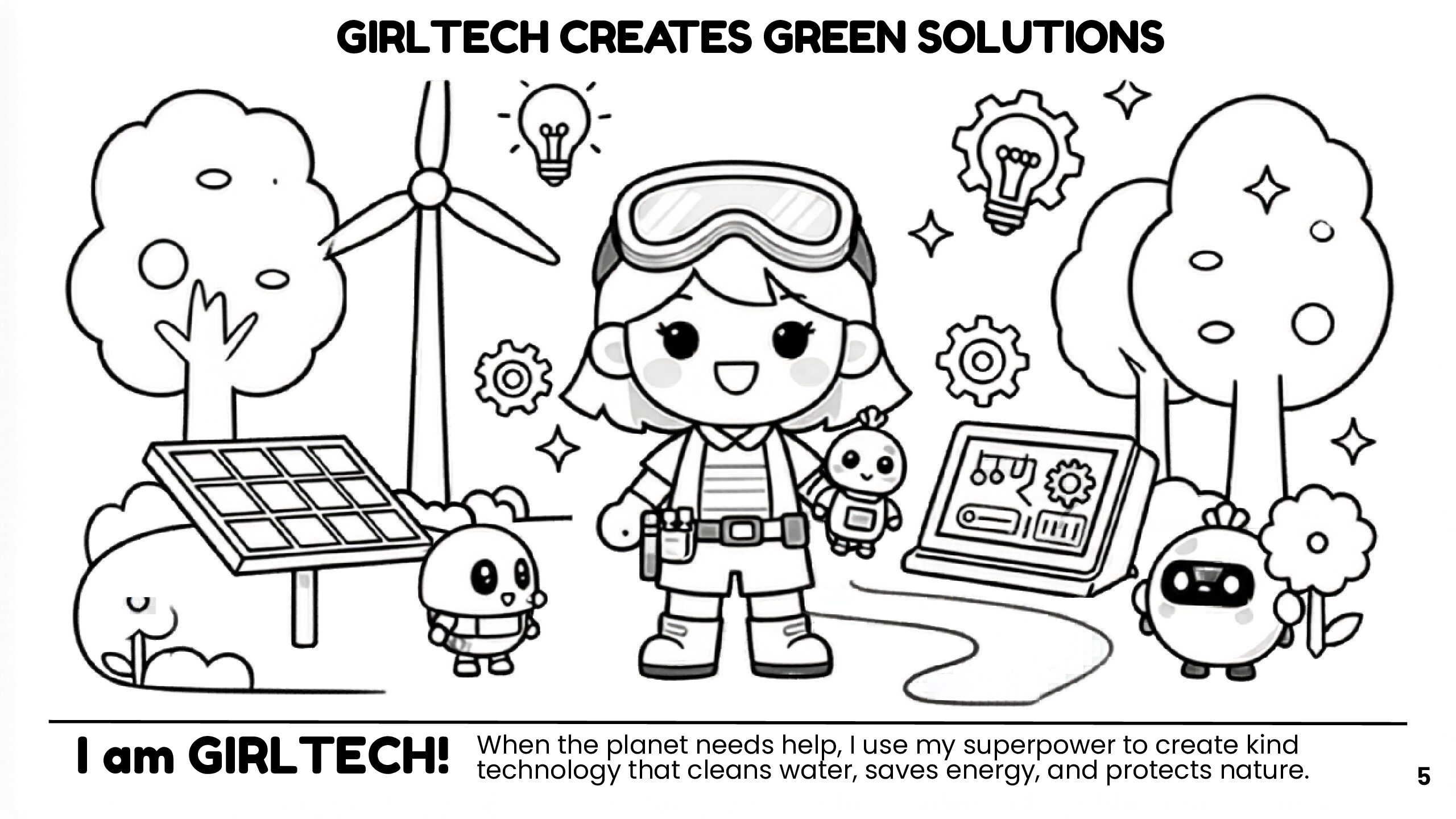 ENGLISH BOOK 1 – Humanpace Girls Coloring Storybook - Imagen 2