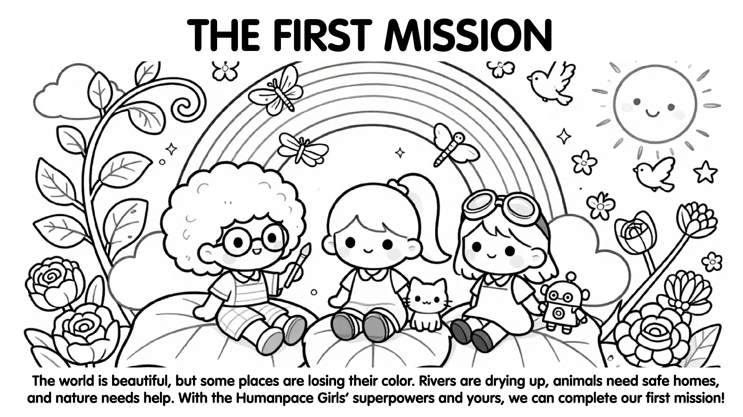 ENGLISH BOOK 1 – Humanpace Girls Coloring Storybook - Imagen 3