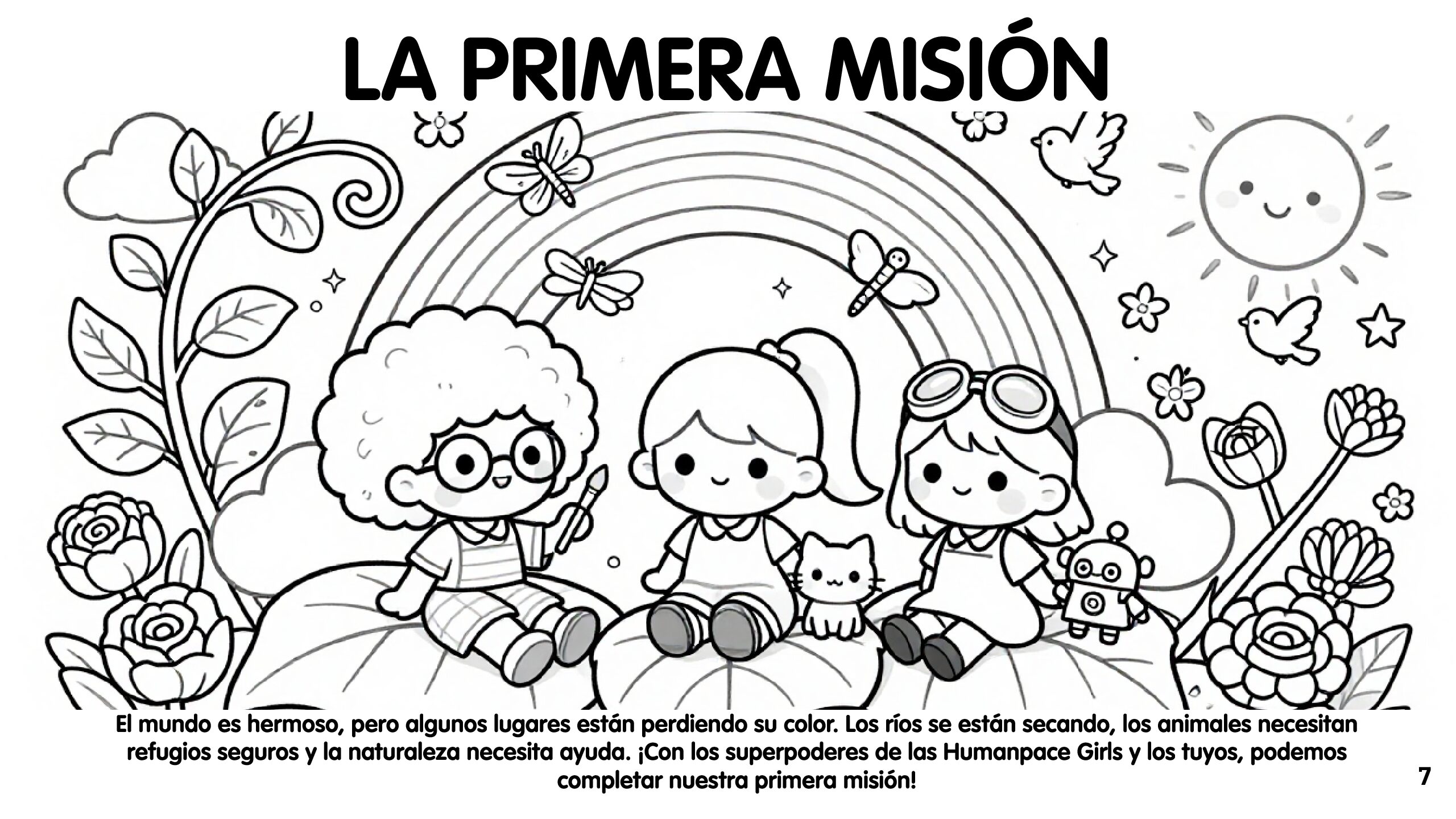 ESPAÑOL LIBRO 1 - Humanpace Girls - Libro de cuentos para colorear - Imagen 3