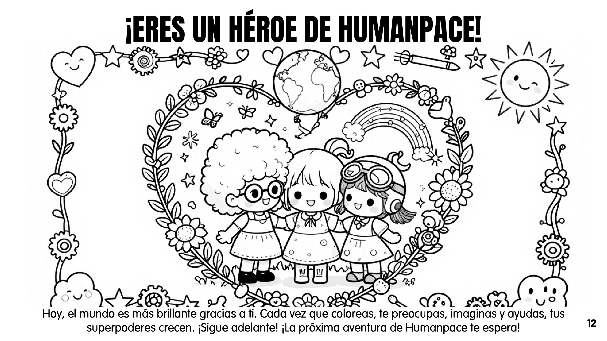 ESPAÑOL LIBRO 1 - Humanpace Girls - Libro de cuentos para colorear - Imagen 4